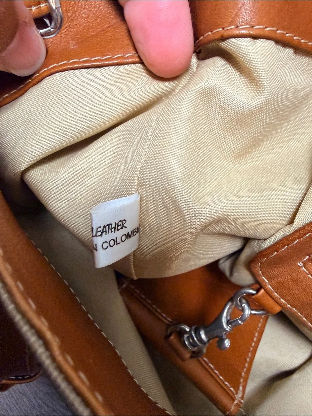 Vintage 08 Collection Leather Canvas Drawstring Field Backpack Duffel Bag